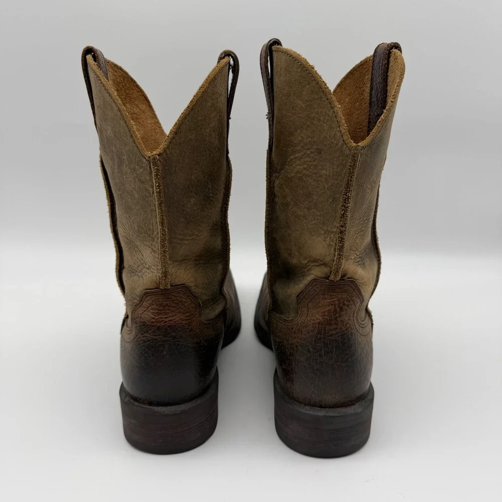 ARIAT Rambler Western Boots Mens 8D Brown Leather Distressed Square Toe Cowboy